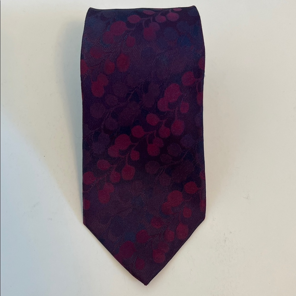 Calvin Klein Purple Patterned Silk Tie